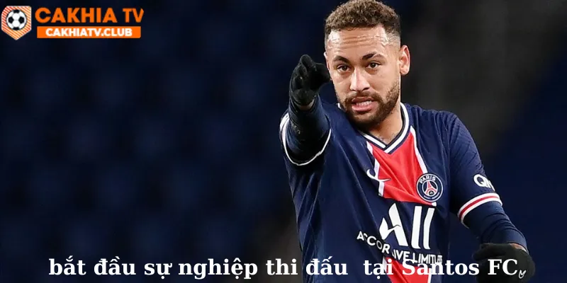 bắt đầu sự nghiệp thi đấu tại Santos FC